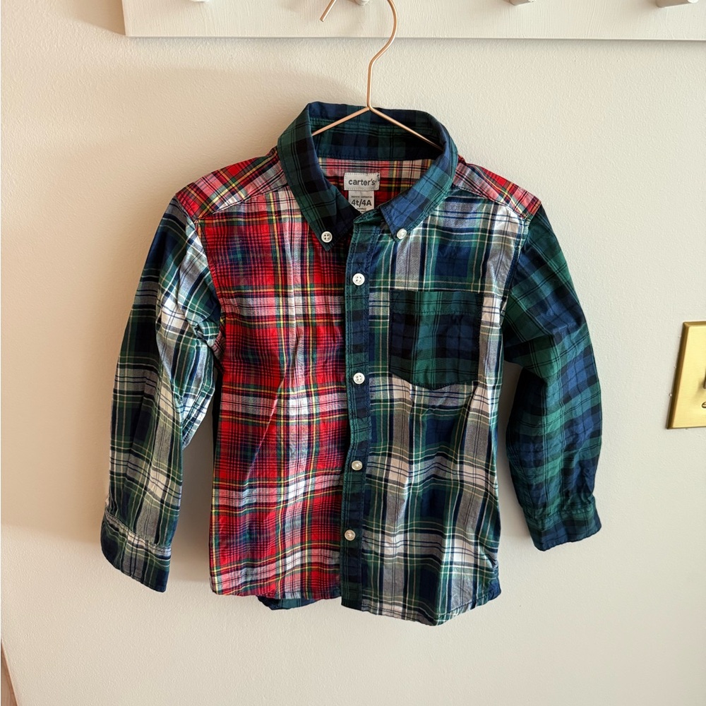 Carter's Plaid Button-Down Shirt 4T